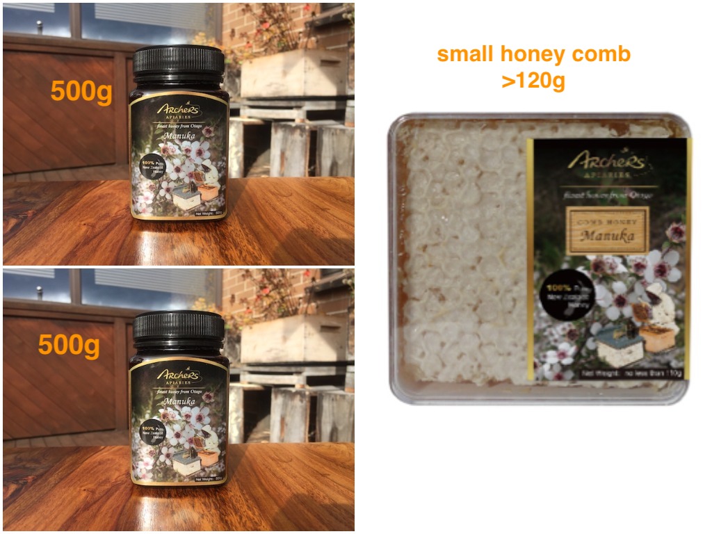 Special - 2 x 500g Manuka Honey + 120g Manuka Comb Honey